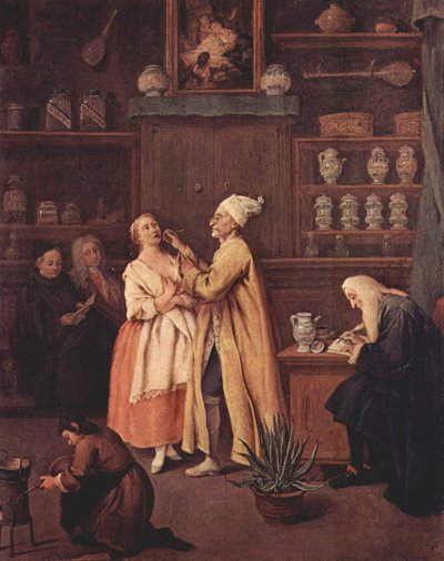 De apotheker door Pietro Longhi